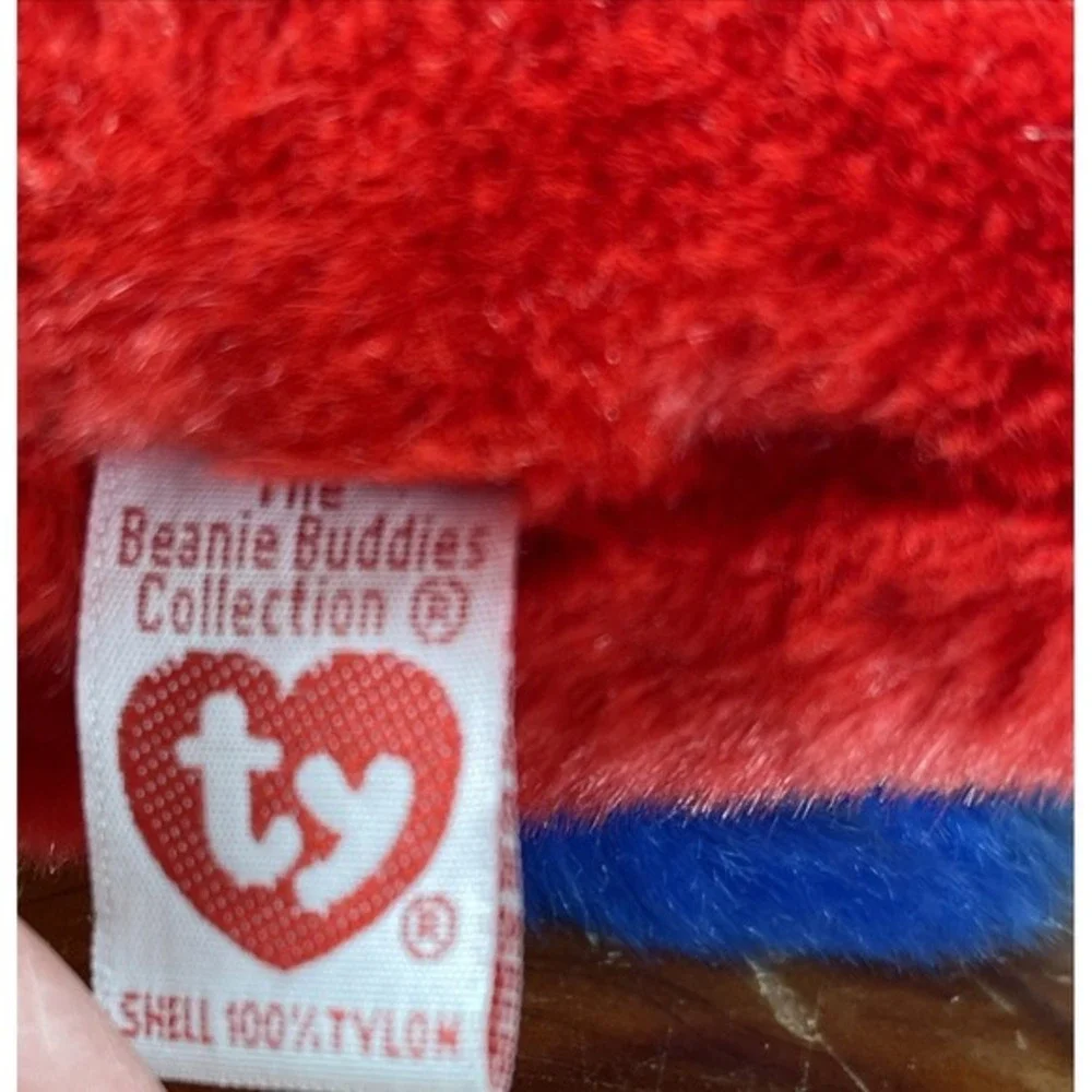 Ty Beanie Baby Parrot‎ Plush Toy 1999 Macaw Bird Stuffed Animal artsy fun bright